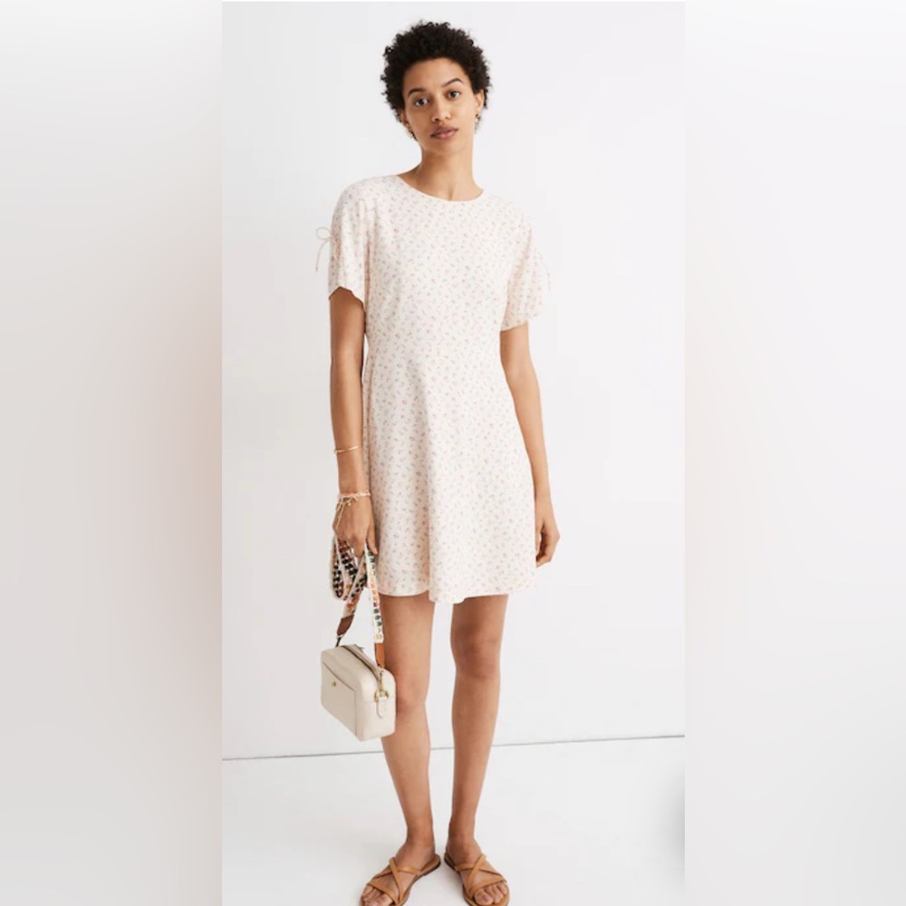 Madewell Tie-Sleeve Retro Dress in Dutch Dandelions‎
